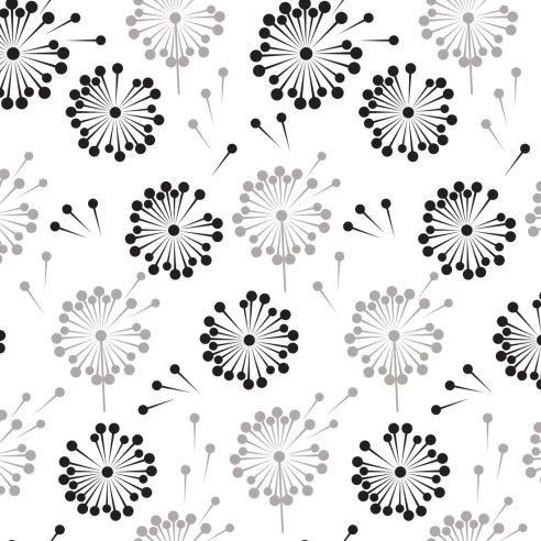 Crédence adhésive pissenlit monochrome