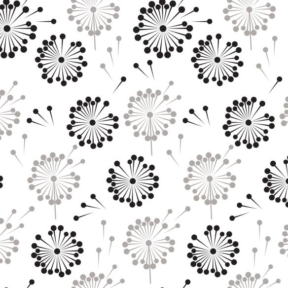 Crédence adhésive pissenlit monochrome