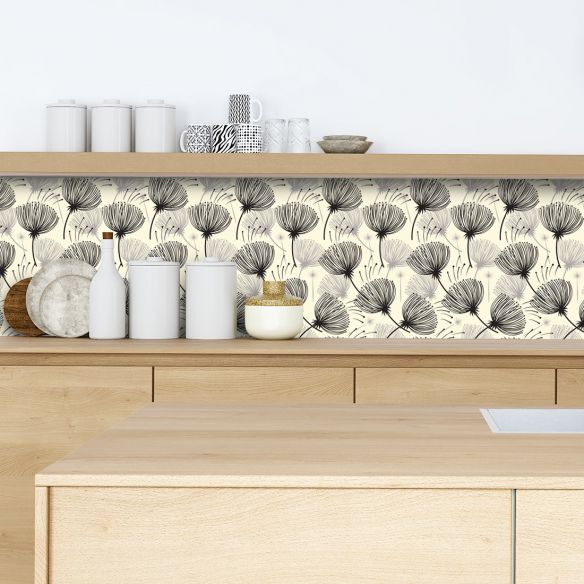 Crédence adhésive fleurs