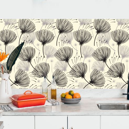 Crédence adhésive fleurs