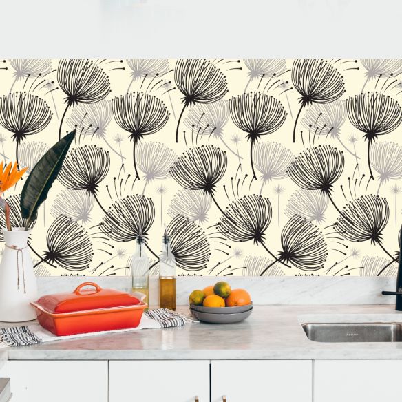 Crédence adhésive fleurs