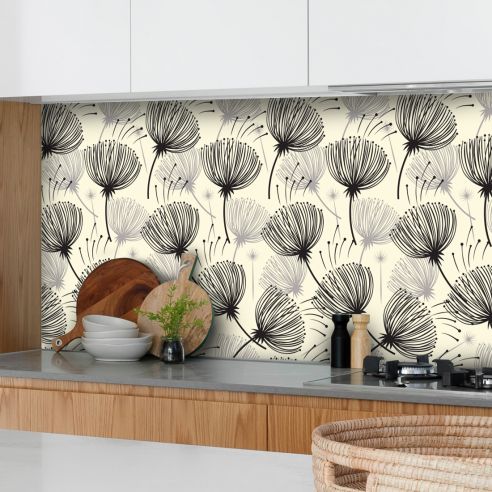 Crédence adhésive fleurs