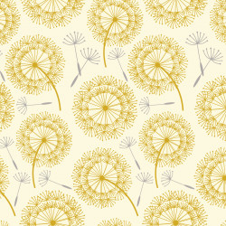 Crédence adhésive pissenlit jaune orange