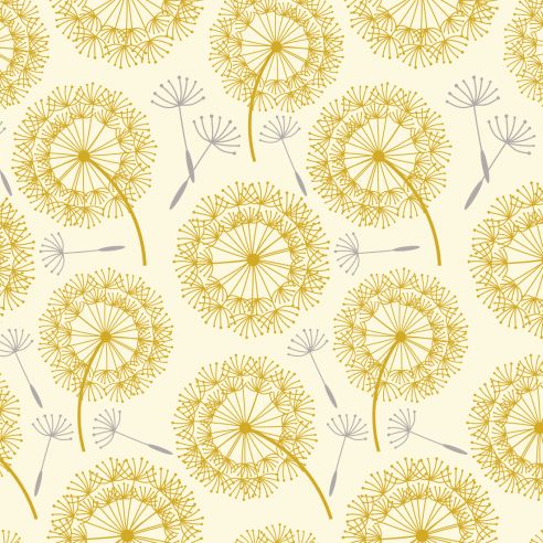 Crédence adhésive pissenlit jaune orange