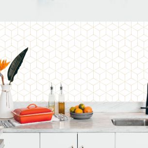 Crédence adhésive design cubes 3D