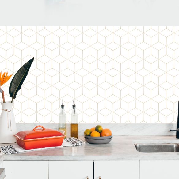 Crédence adhésive design cubes 3D