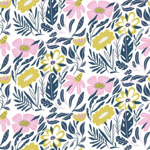 Crédence adhésive motifs floraux