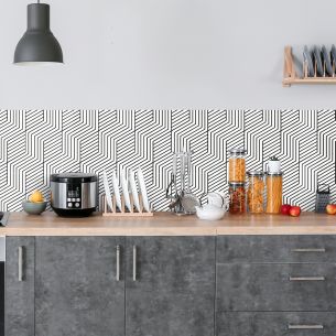 Crédence adhésive géométrique