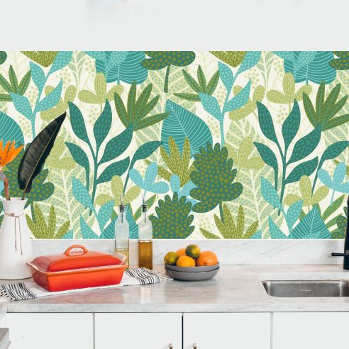 Crédence adhésive jungle