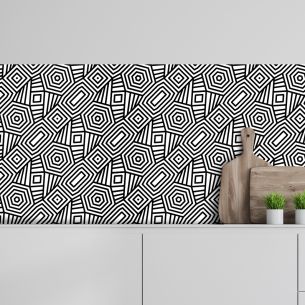Crédence adhésive motifs géométriques