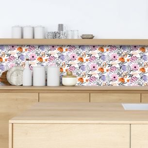 Crédence adhésive déco florale 2