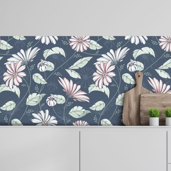 Crédence adhésive déco florale