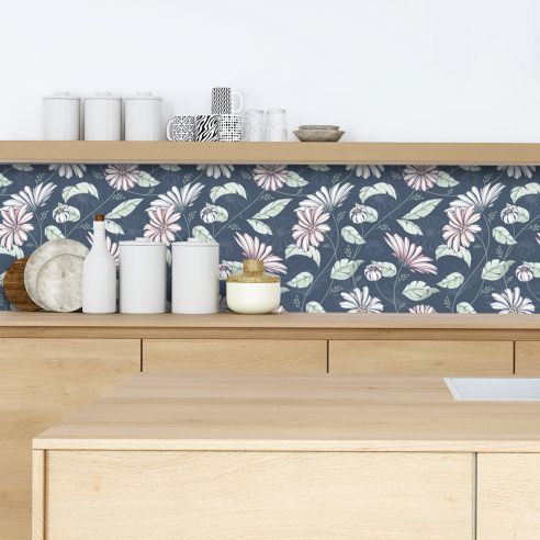 Crédence adhésive déco florale