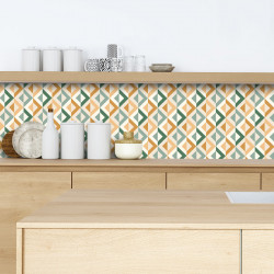 Crédence adhésive losanges retro