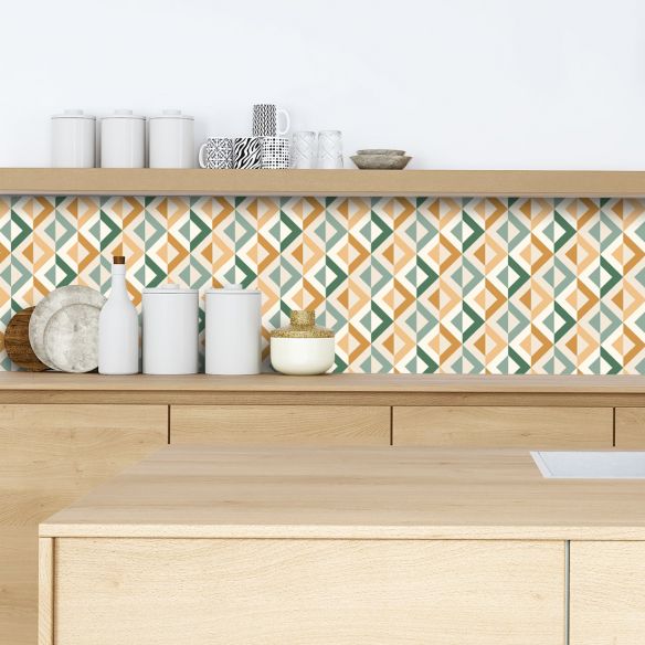 Crédence adhésive losanges retro