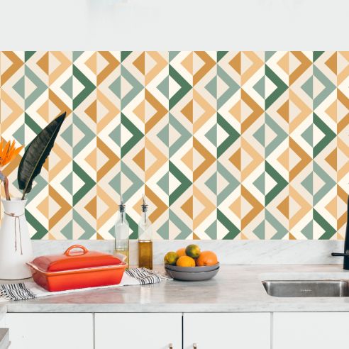 Crédence adhésive losanges retro
