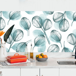 Crédence adhésive déco florale