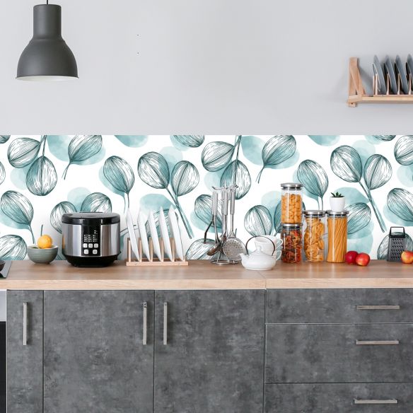 Crédence adhésive déco florale