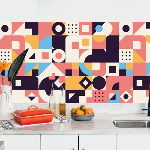 Crédence adhésive rétro