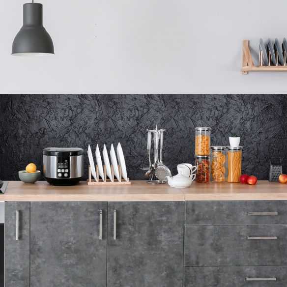 Crédence adhésive béton noir