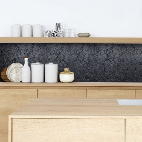 Crédence adhésive béton noir