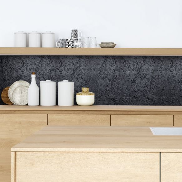 Crédence adhésive béton noir