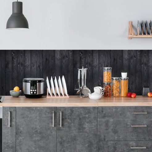 Crédence adhésive bois noir