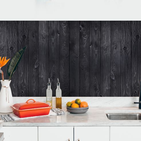 Crédence adhésive bois noir
