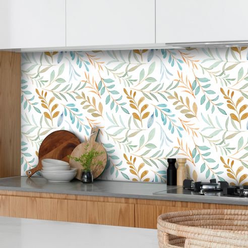Crédence adhésive feuillage