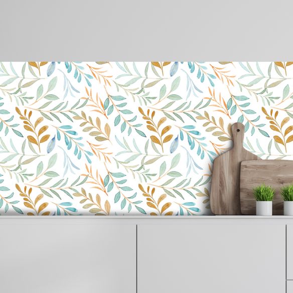 Crédence adhésive feuillage