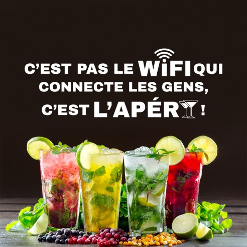 Sticker c'est pas le wifi qui...