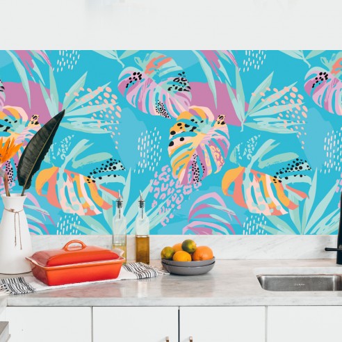 Crédence adhésive jungle