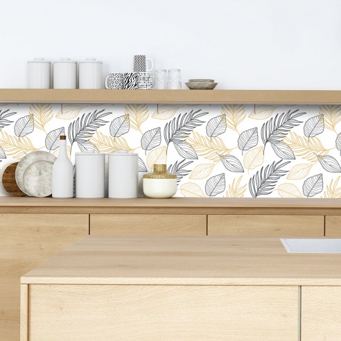 Crédence adhésive feuillage