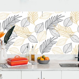 Crédence adhésive feuillage