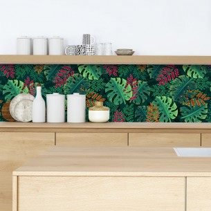 Crédence adhésive monstera