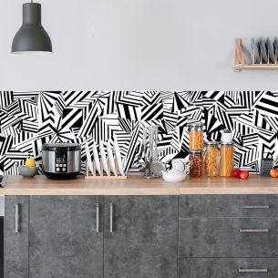 Crédence adhésive design monochrome 2