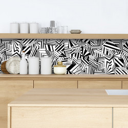 Crédence adhésive design monochrome