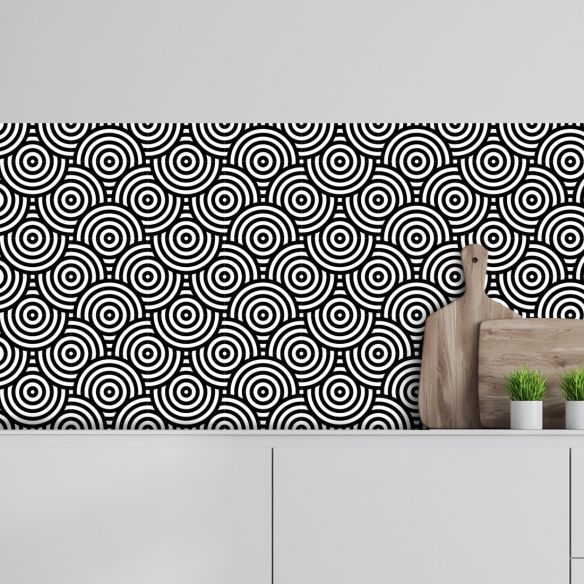 Crédence adhésive cercles