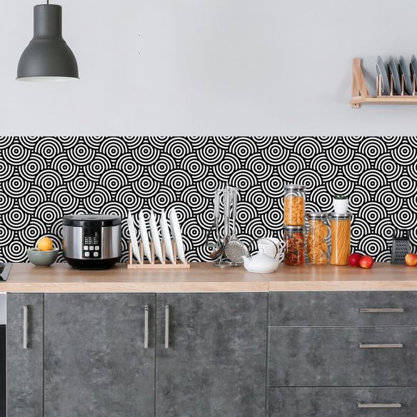 Crédence adhésive cercles