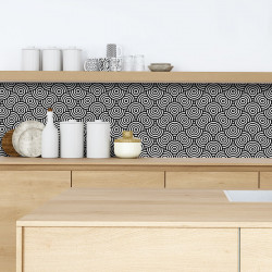 Crédence adhésive cercles