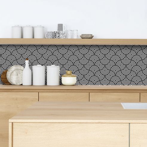 Crédence adhésive cercles