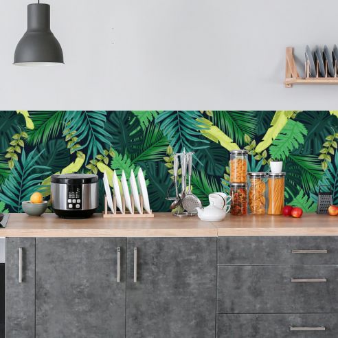 Crédence feuillage jungle