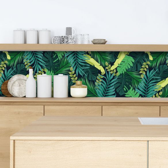 Crédence feuillage jungle