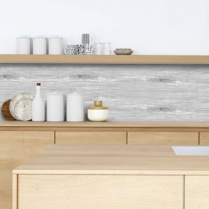 Crédence adhésive effet bois gris 2