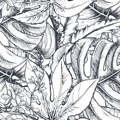 Crédence adhésive feuillage