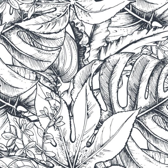 Crédence adhésive feuillage