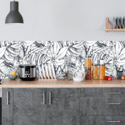 Crédence adhésive feuillage