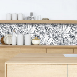 Crédence adhésive feuillage