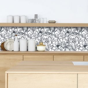 Crédence adhésive feuillage