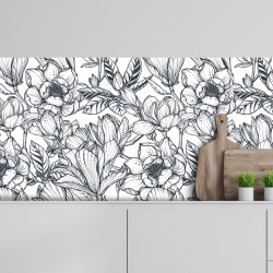 Crédence adhésive feuillage